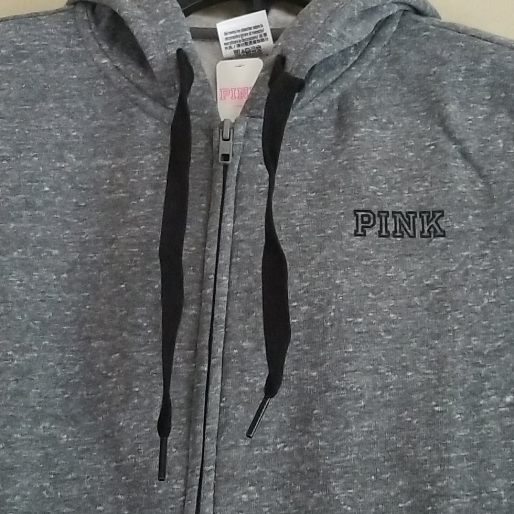 VS PINK Everyday Full Lounge Full-Zip Logo Hoodie - Picture 6 of 11